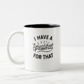 Dafür habe ich eine Tabelle Zweifarbige Tasse (Links)