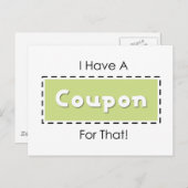 Dafür habe ich einen Gutschein! Postkarte (Vorne/Hinten)