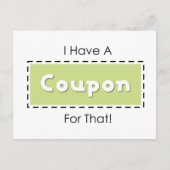 Dafür habe ich einen Gutschein! Postkarte (Vorderseite)