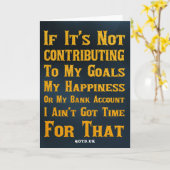 Dafür habe ich keine Zeit Got Karte (Gelbe Blume)