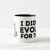 Dafür habe ich mich nicht entwickelt - lustige Dar Zweifarbige Tasse (Mittel)