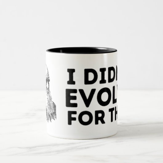 Dafür habe ich mich nicht entwickelt - lustige Dar Zweifarbige Tasse (Mittel)