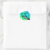 DAFÜR QUADRATISCHER AUFKLEBER (Tasche)