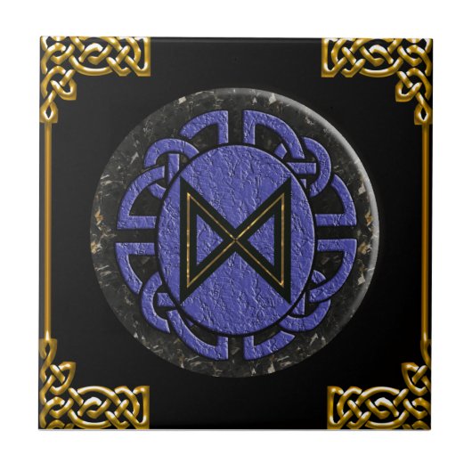 "dagaz" älteres futhark fliese (Vorderseite)