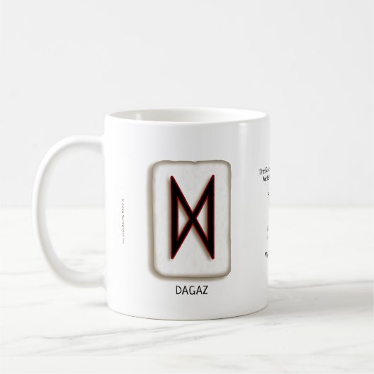 Dagaz RuneStone 11 oz. Tasse (Links)