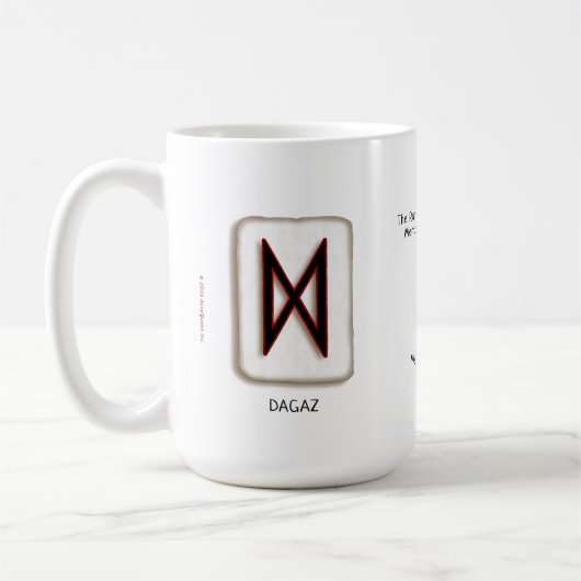 Dagaz RuneStone 15 oz. Tasse (Links)