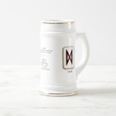Dagaz RuneStone Stein Bierglas (VorderseiteRechts)