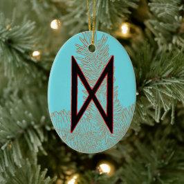 Dagaz Viking Rune Weihnachten Ornament - Durchbruc