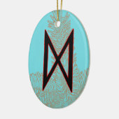 Dagaz Viking Rune Weihnachten Ornament - Durchbruc (Links)