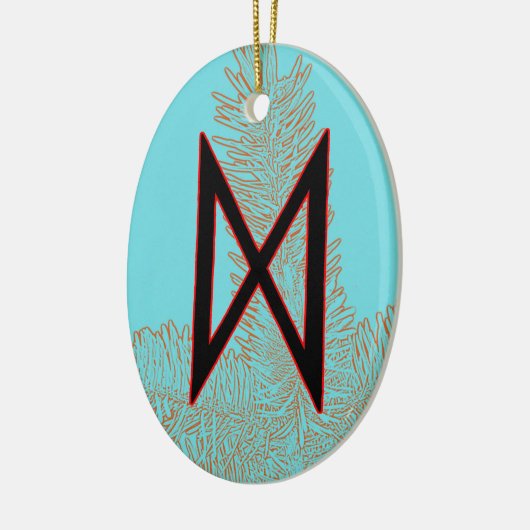 Dagaz Viking Rune Weihnachten Ornament - Durchbruc (Links)