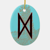 Dagaz Viking Rune Weihnachten Ornament - Durchbruc (Vorne)