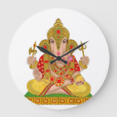 Dagduseth Ganesha Clock Große Wanduhr (Vorderseite)
