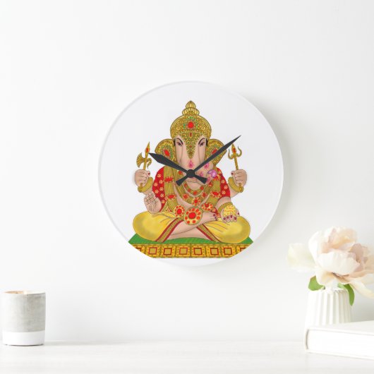 Dagduseth Ganesha Clock Große Wanduhr (Zuhause)