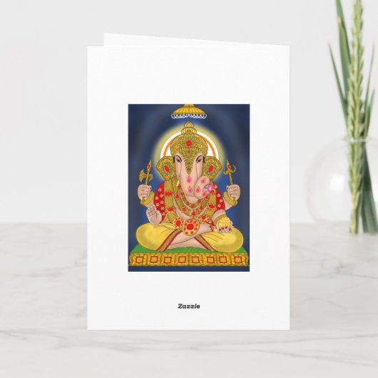 Dagduseth Ganesha Grußkarte Karte (Rückseite)