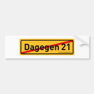 dagegen21.de Autoaufkleber