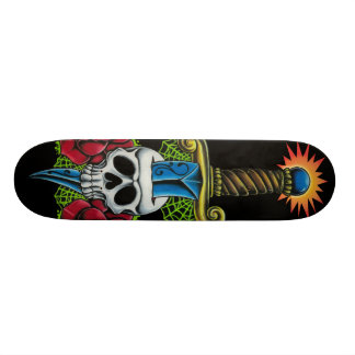 Dagger, Skull und Rose Skateboard