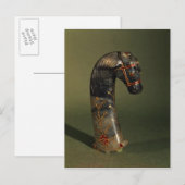 Daggergriff in Form eines Pferdekopfes Postkarte (Vorne/Hinten)