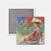 Dagmar im Garten Magnet (Vorderseite/Rückseite)