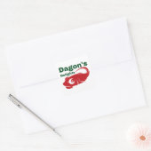Dagon's Delights Seafood Quadratischer Aufkleber (Umschlag)