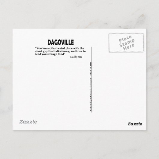Dagoville Postkarte (Rückseite)