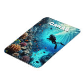 Dahab Egypt Scuba Diver Magnet (Linke Seite)