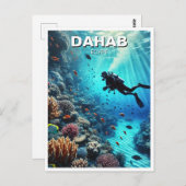 Dahab Egypt Scuba Diver Postkarte (Vorne/Hinten)