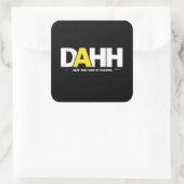 DAHH-Logo Quadratischer Aufkleber (Tasche)