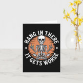 Dahin wird der Skeletton-Spaß noch schlimmer Karte (Gelbe Blume)