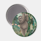 Dahinhängen - Sloth Magnet (Vorderseite/Rückseite)