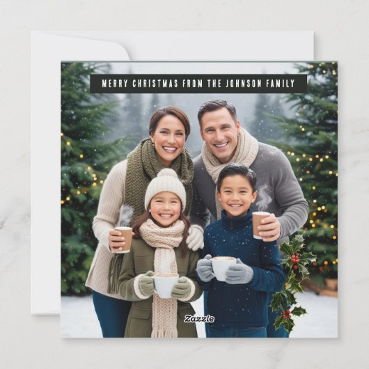 Dahinhängend Feiertagskarte (Rückseite)