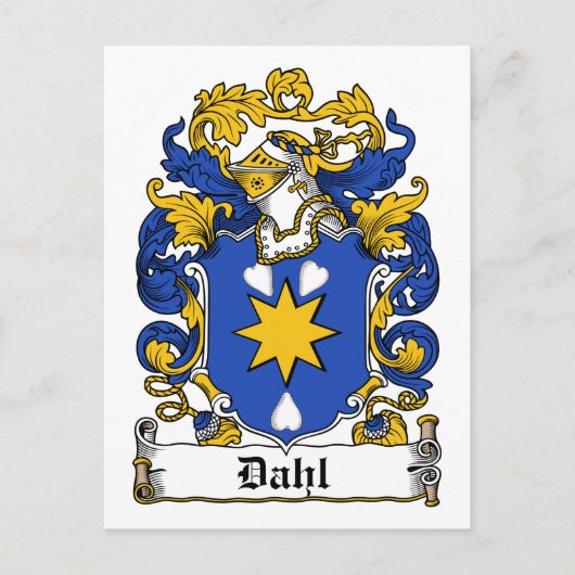 Dahl Familienwappen Postkarte (Vorderseite)