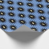 Dahlia Art Déco Stil anpassbar Geschenkpapier (Ecke)