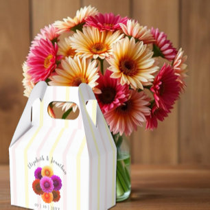 Dahlia Autumn Floral Wedding Geschenkschachtel