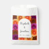 Dahlia Autumn Floral Wedding Geschenktütchen (Vorderseite)