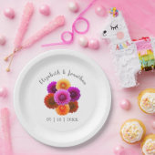 Dahlia Autumn Floral Wedding Pappteller (Party)