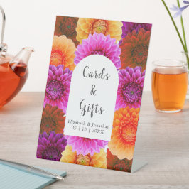 Dahlia Autumn Floral Wedding Sockelschild