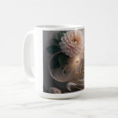  Dahlia Ballet Bloom Floral Art Design Kaffeetasse (Vorderseite Links)