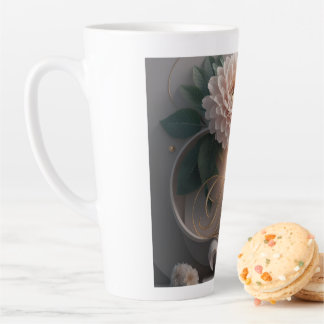  Dahlia Ballet Bloom Floral Art Design Milchtasse