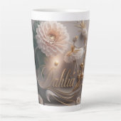  Dahlia Ballet Bloom Floral Art Design Milchtasse (Vorderseite)