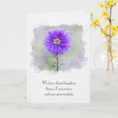 Dahlia-Beileid Karte (Gelbe Blume)