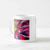 Dahlia Blume abstrakte Blume Kaffeetasse (Vorderseite Links)