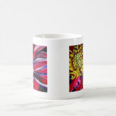 Dahlia Blume abstrakte Blume Kaffeetasse (Mittel)
