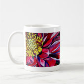 Dahlia Blume abstrakte Blume Kaffeetasse (Links)