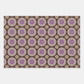 Dahlia Blume Abstraktes Muster Geschenkpapier Set (Vorderseite 2)