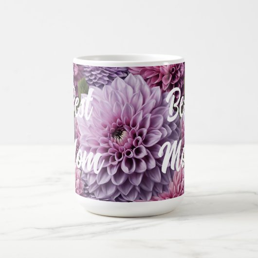 Dahlia Blume AI Art Design Best Mama Kaffeetasse (Mittel)