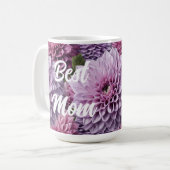 Dahlia Blume AI Art Design Best Mama Kaffeetasse (Vorderseite Links)