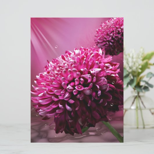 Dahlia Blume Einladung (Stehend Vorderseite)