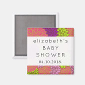 Dahlia-Blume, farbenfrohe Blume, Babydusche Magnet (Vorderseite/Rückseite)