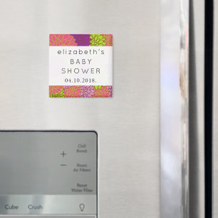 Dahlia-Blume, farbenfrohe Blume, Babydusche Magnet