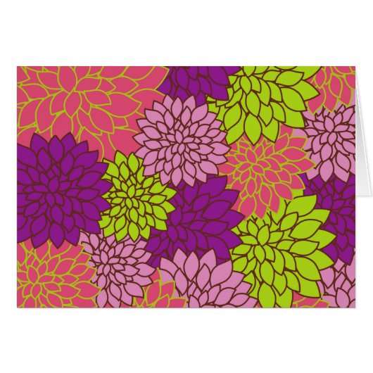 Dahlia-Blume, farbenfrohe Blume, Blumenmuster (Vorderseite (Horizontal))